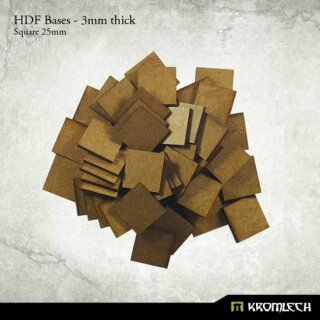 HDF Bases Square 25mm (50)