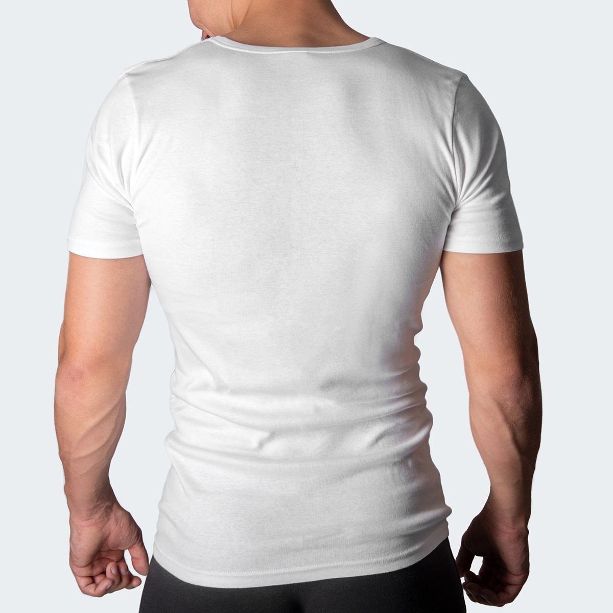 Black Snake Classic Weiß Herren V-Neck T-Shirt