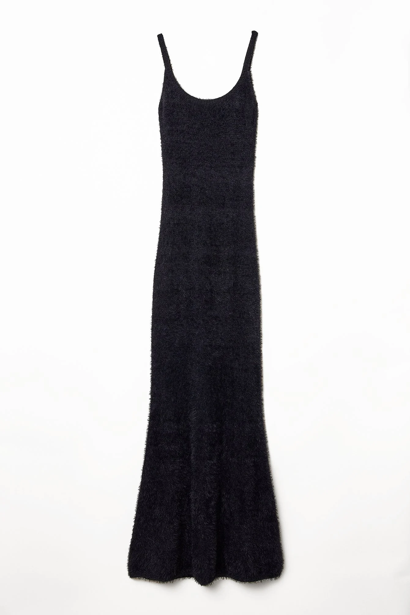 A-Linien-Midikleid aus flauschigem Strick