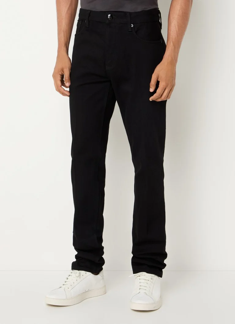 Pantaloni drepți Emporio Armani cu buzunare laterale
