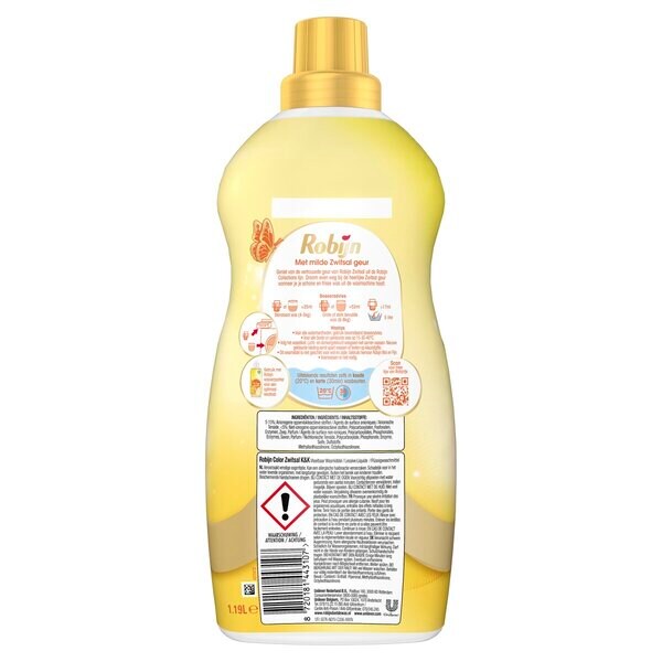 Robijn Collections Small & Powerful Zwitsal Color Liquid Detergent 2 x 1190ml, 68 washes