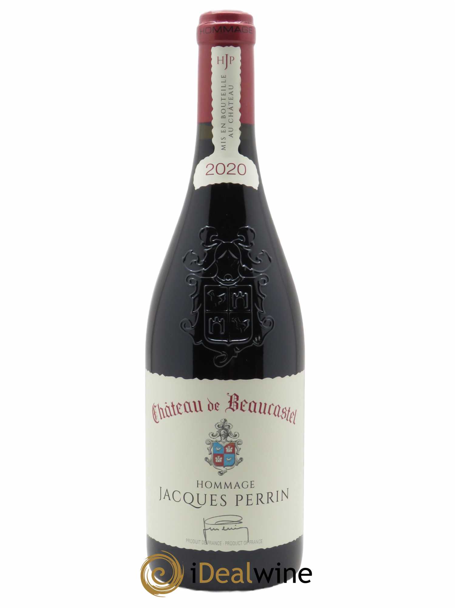 Châteauneuf-du-Pape Château de Château de Beaucastel Hommage à Jacques Perrin Famille Perrin (CBO à partir de 3 BTS) 2020 - Lot de 1 Bouteille
