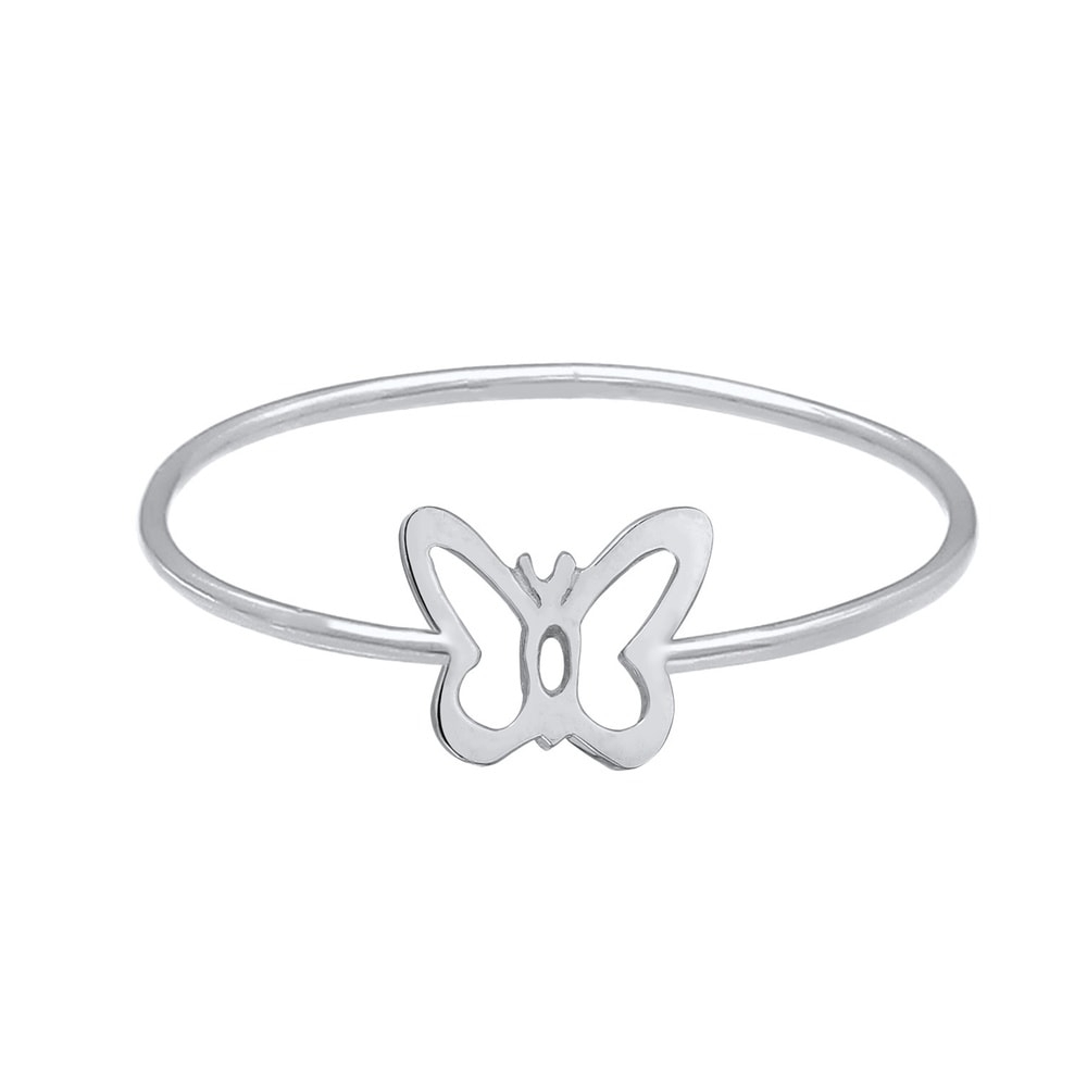 Elli Elli Bague Femmes Motif Papillon Tendance en argent sterling 925 Bague
