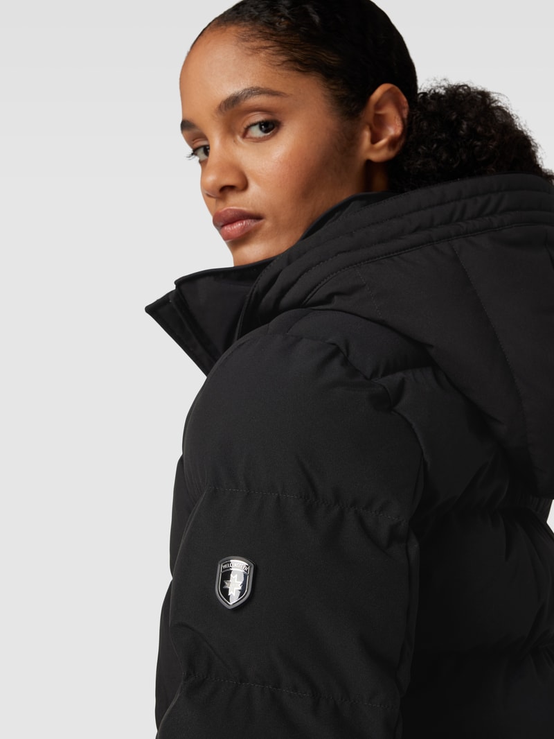 Steppjacke mit abnehmbarer Kapuze Modell 'GOLDMINE' in schwarz