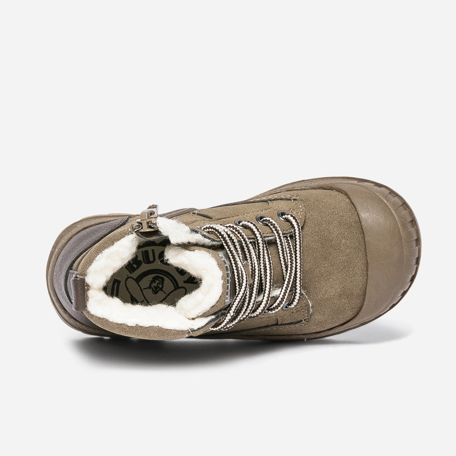 Boots à lacet BUGGY taupe suédé fourré