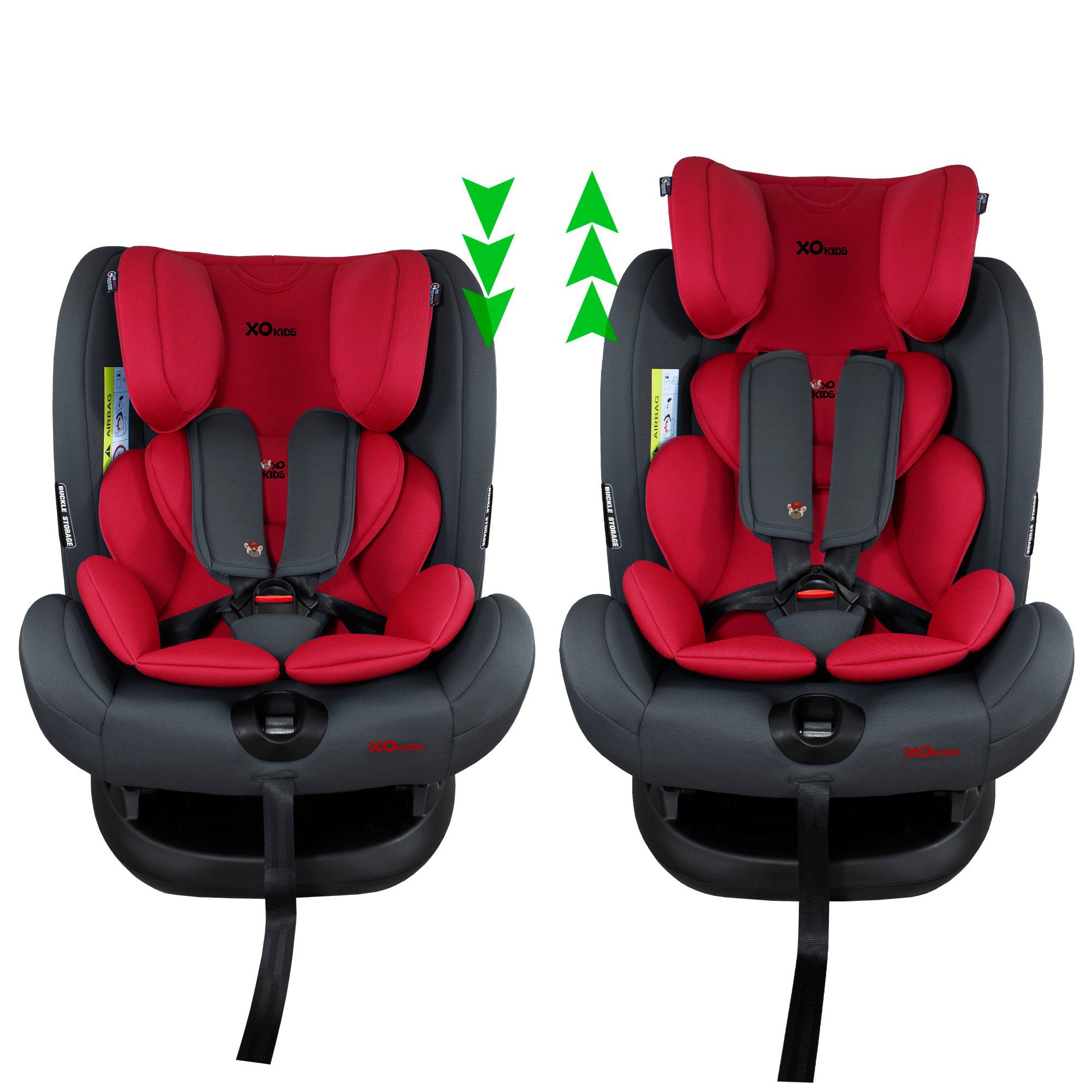 XOMAX Autokindersitz Cora, bis: 12, ab: 0 kg, bis: 36 kg, (Cora), mit 5-Punkt-Gurt und 3-Punkt-Gurt, Isofix Gruppe 0/1/2/3 ECE R44/04
