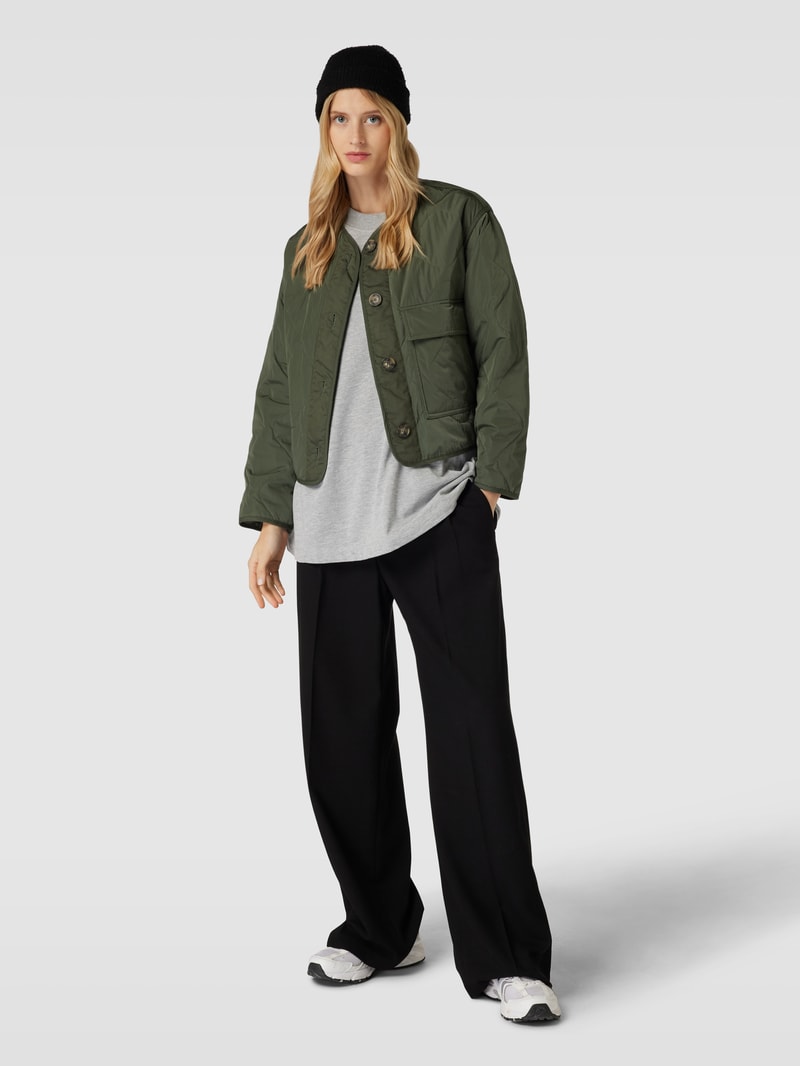 Oversized T-Shirt mit Rundhalsausschnitt in hellgrau melange