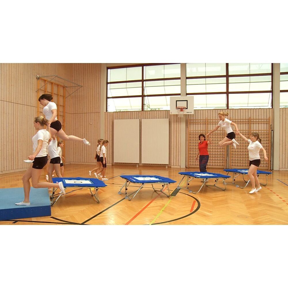 Sport-Thieme Bodentrampolin Minitramp Standard mit integrierter Ganzabdeckung, Hochwertiges Sprungtuch sorgt für eine lange Lebensdauer