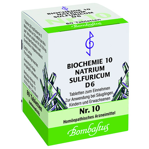 BIOCHEMIE 10 Natrium sulfuricum D 6 Tabletten  80 St  Tabletten