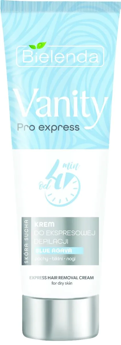 Bielenda Vanity Pro Express крема за брзо уклањање длачица за суву кожу Плава агава