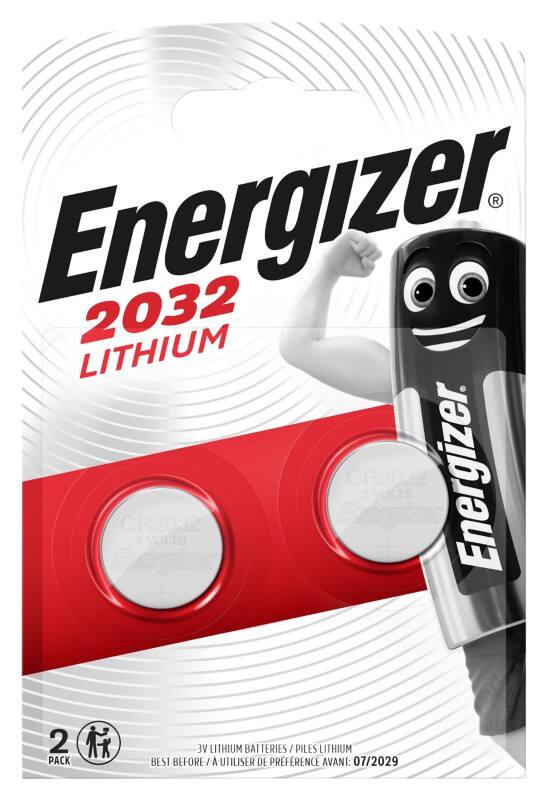Energizer Knopfzellen CR2032 3 V Lithium 2 Stück