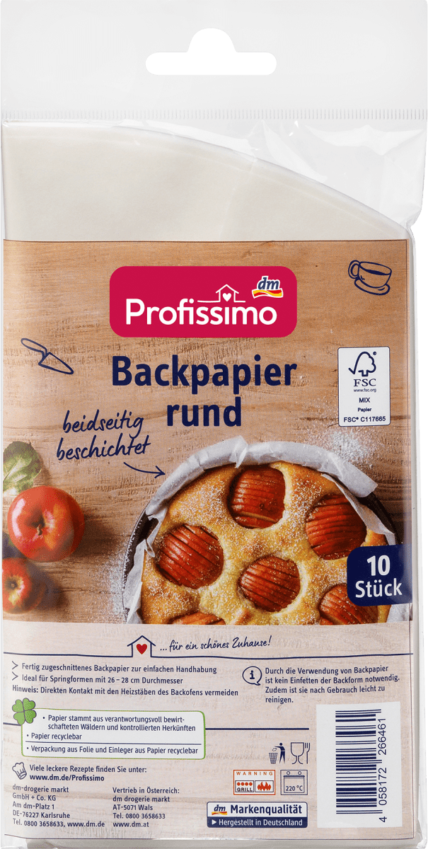 Backpapier rund, 10 St
