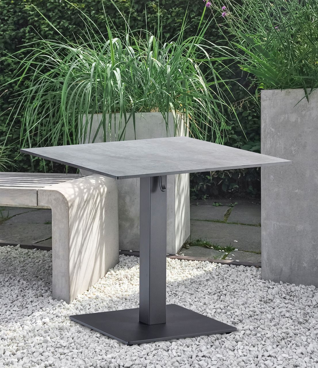 BEST Tisch Cervia 80x80cm anthrazit/HPL