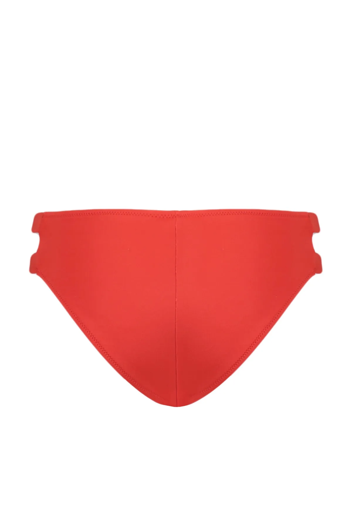 Trendyol Collection  Rote Bikinihose mit Ausschnitt/Fenster und normalem Beinausschnitt TBESS21BA0306