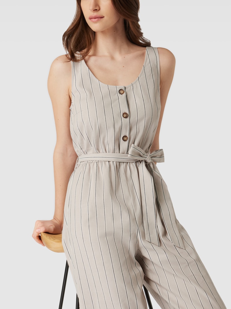 Jumpsuit mit Streifenmuster in sand