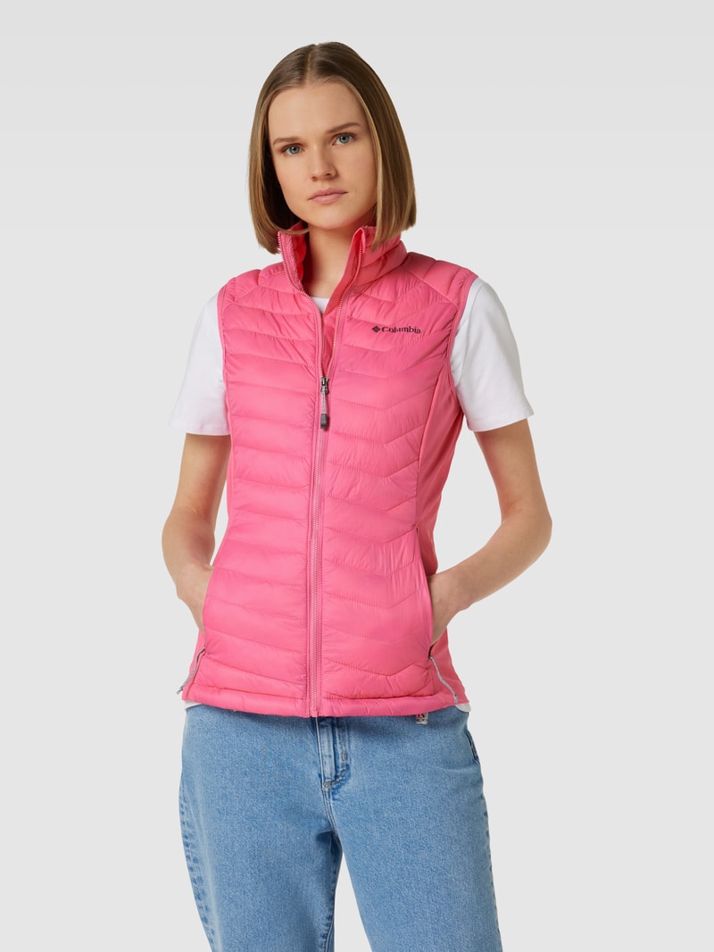 Weste mit Label-Details Modell 'POWDER' in pink