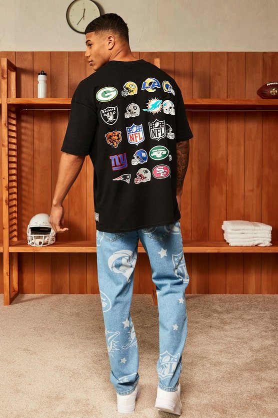 Oversize T-Shirt mit Nfl Team Print