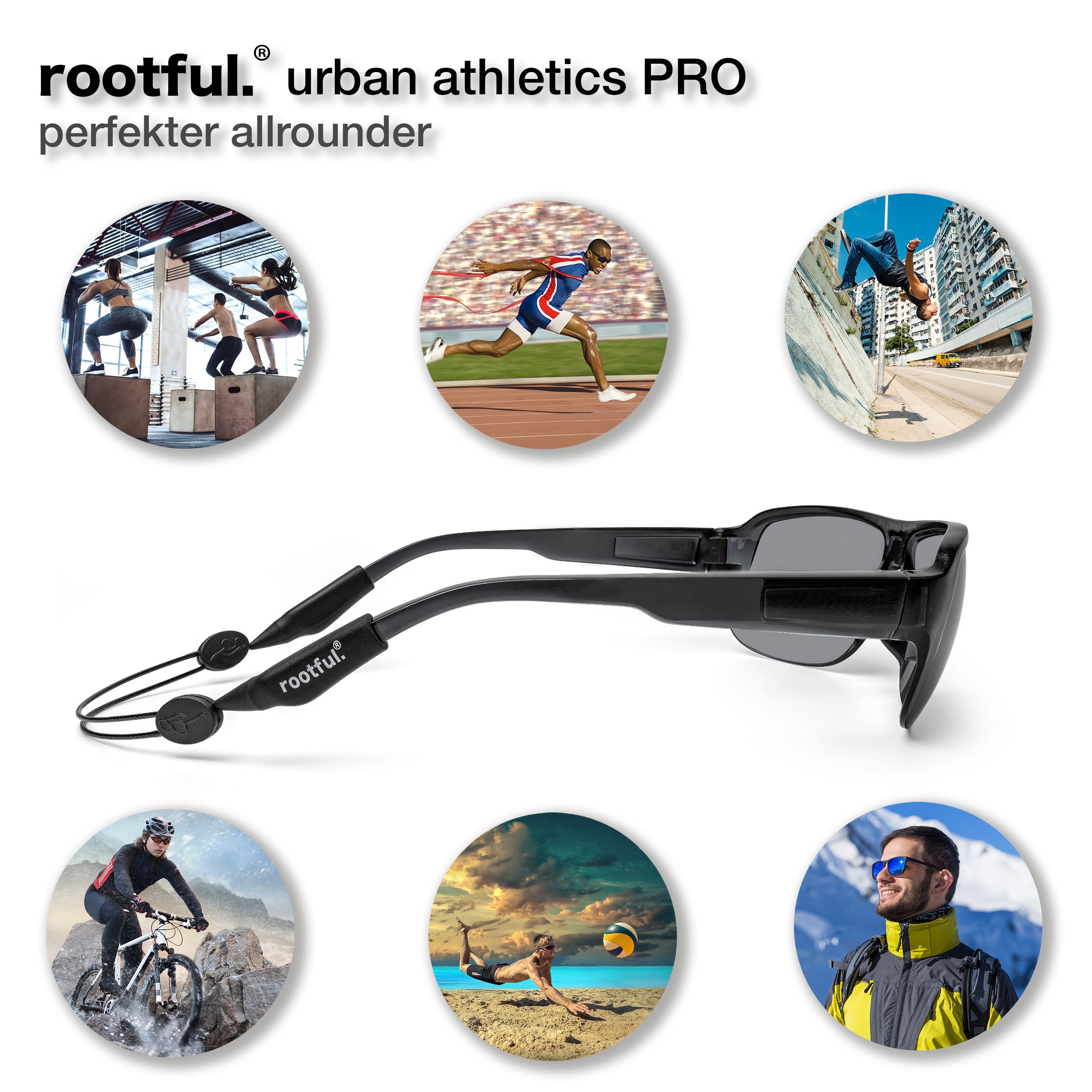 rootful. Brillenband rootful.® Sportbrillenband ULTRA, Leistungsfähig Brillenband