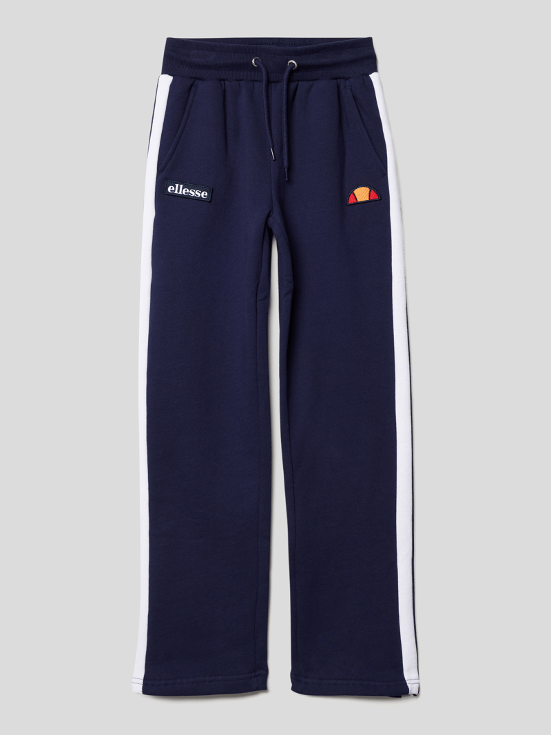 Sweatshorts mit Brand-Patches in marineblau