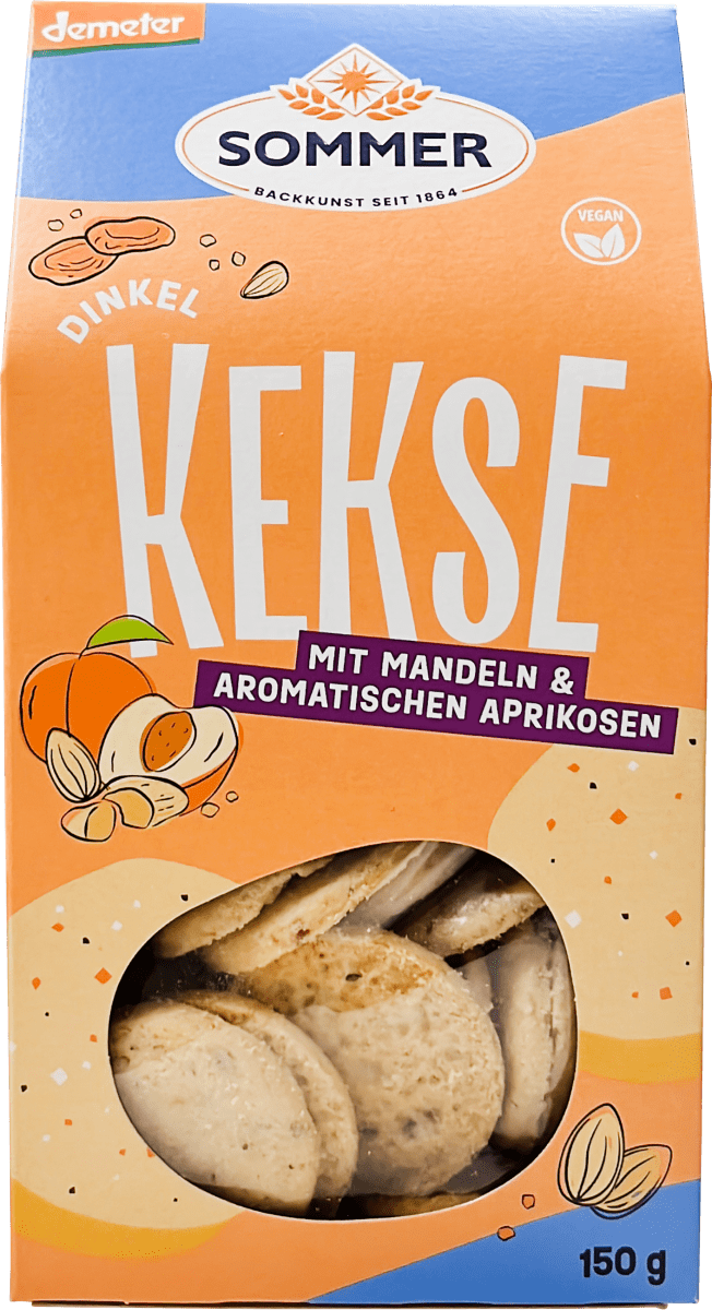 Kekse, Dinkel Mandel-Aprikose, 150 g