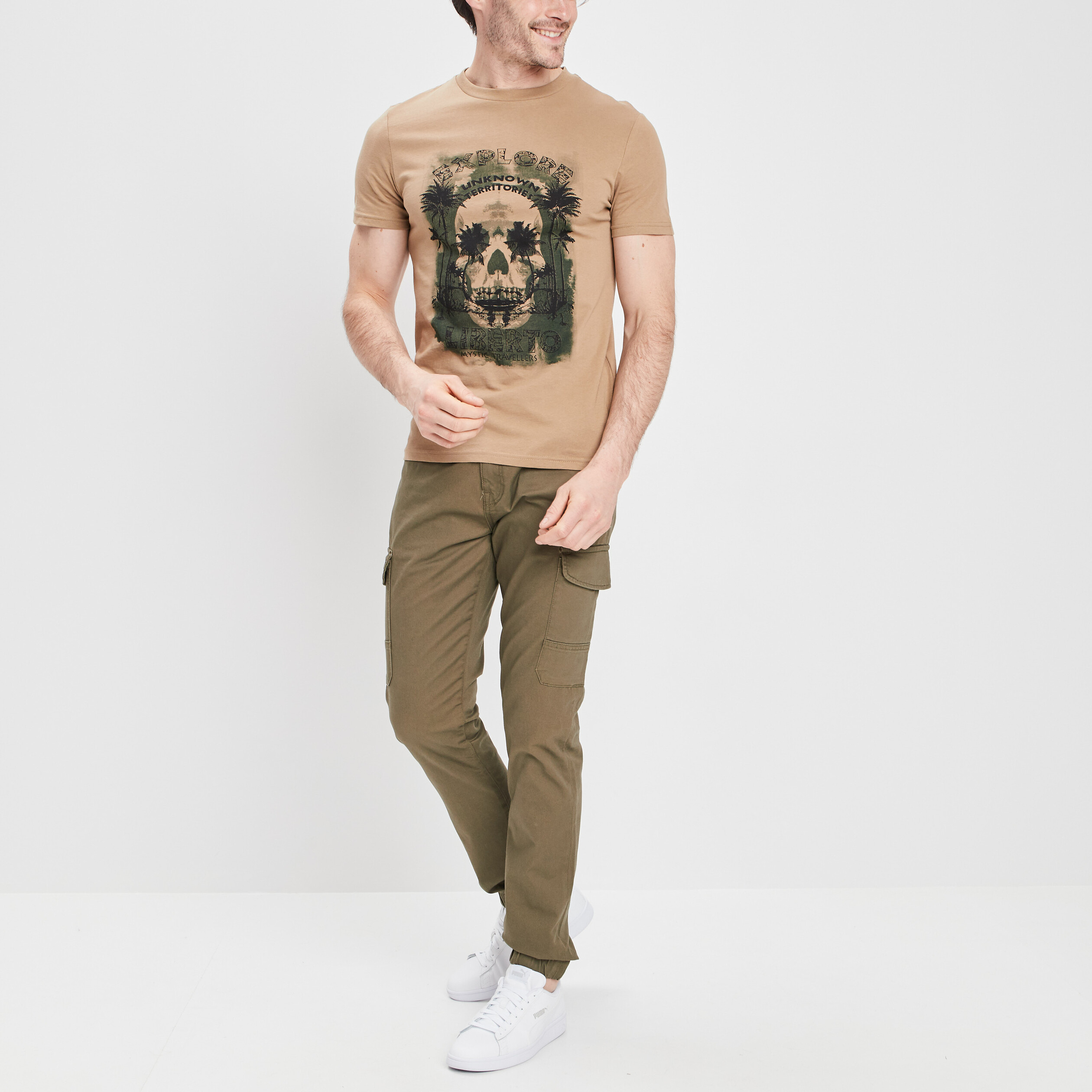 T-shirt Liberto vert kaki homme | La Halle