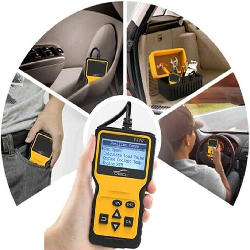 Hikeren Kfz-Diagnosegerät OBD2-Diagnosegerät, V310 KFZ-Fehlercode-Lesegerät, Mehrsprachiges & DTC-Definitionen