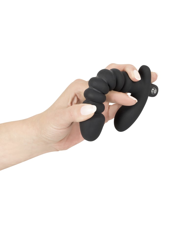 Black Velvets vibrierender Analplug Vibrating plug medium in schwarz günstig kaufen 17 cm