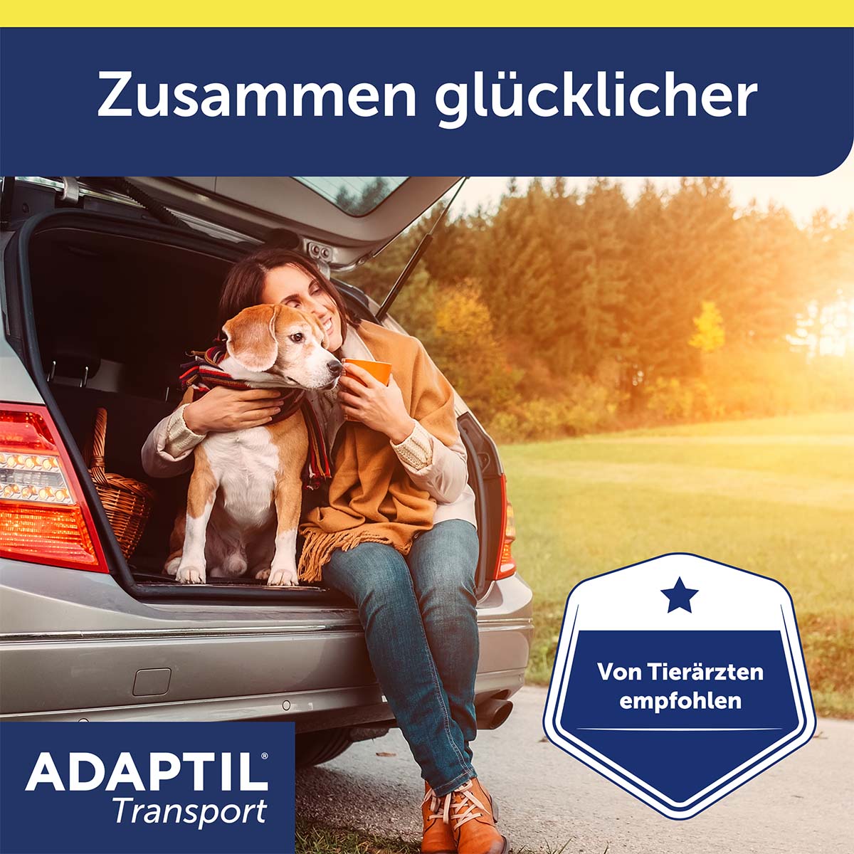 Pheromonspray zur Entspannung bei Hunden in Transportsituationen.