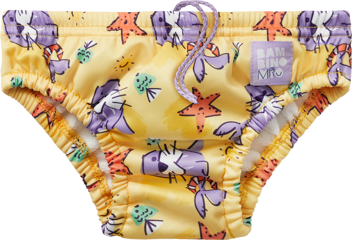 Schwimmwindel wiederverwendbar, Motiv Robben, Gr. XL (2-3 Jahre), 1 St