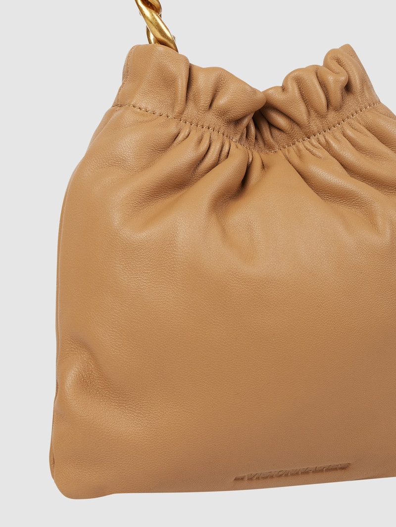 Crossbody Bag aus Leder Modell 'Lilou' in camel