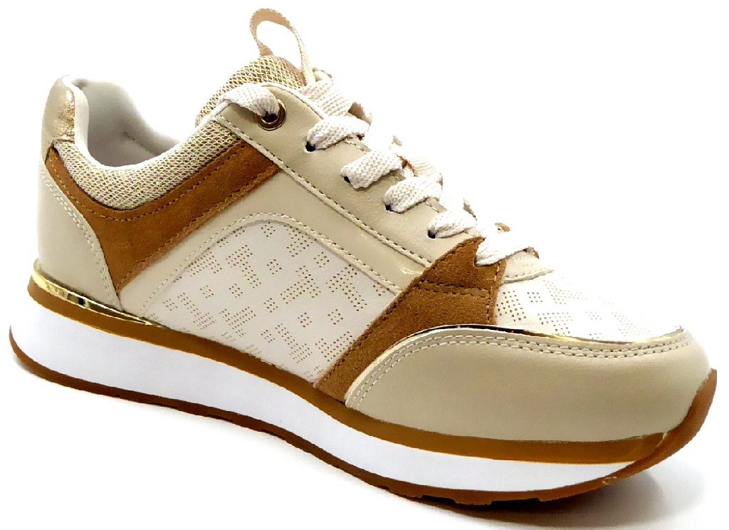 TAMARIS Freizeit Schnürer beige