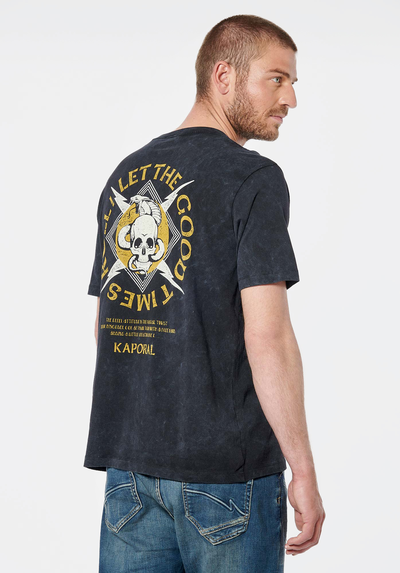 RALPH  T-shirt noir homme 100% coton