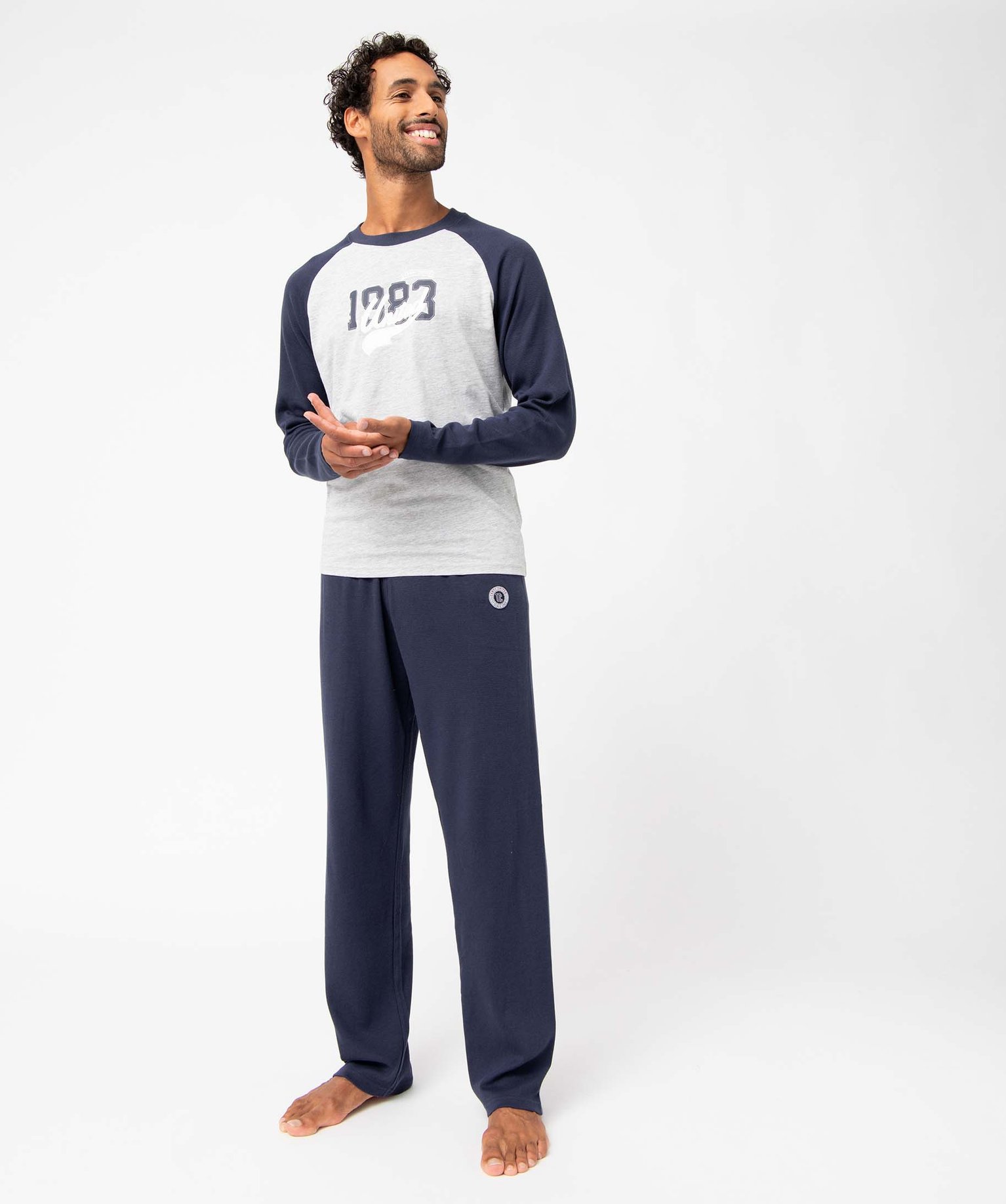 Pyjama homme bicolore - Camps United marine | GEMO