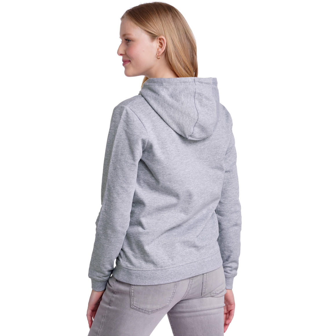 Damen Hoodie mit Herz-Applikation