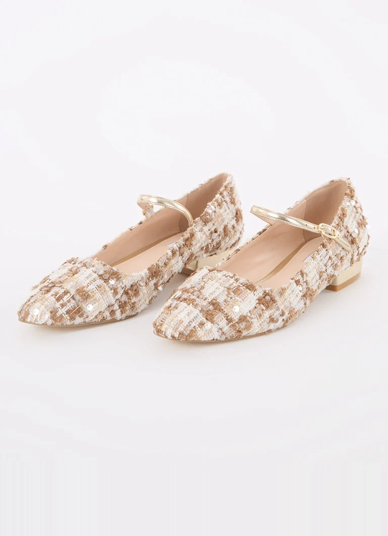 Dune London Halliee Mary Jane -ballerinat paljeteilla
