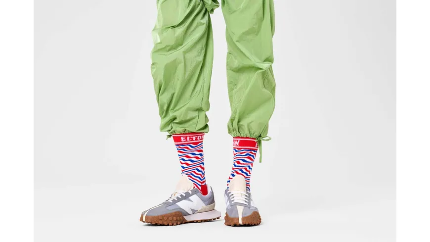 Happy Socks Unisex Socken Elton John Striped Red
