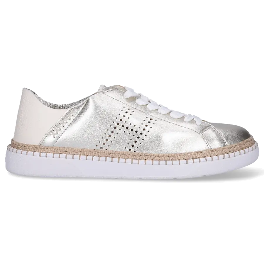 Hogan - Sneaker low CORDA Logo Ziernaht beige rosa - gold