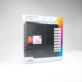 Gamegenic - 24-Pocket Sideloading Pages Black (10 pcs)