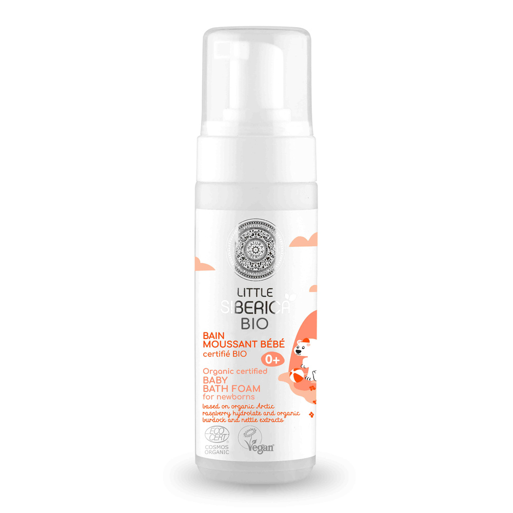 Natura Sibérica Bain Moussant pour Bébé certifié Bio Mousse pour le bain