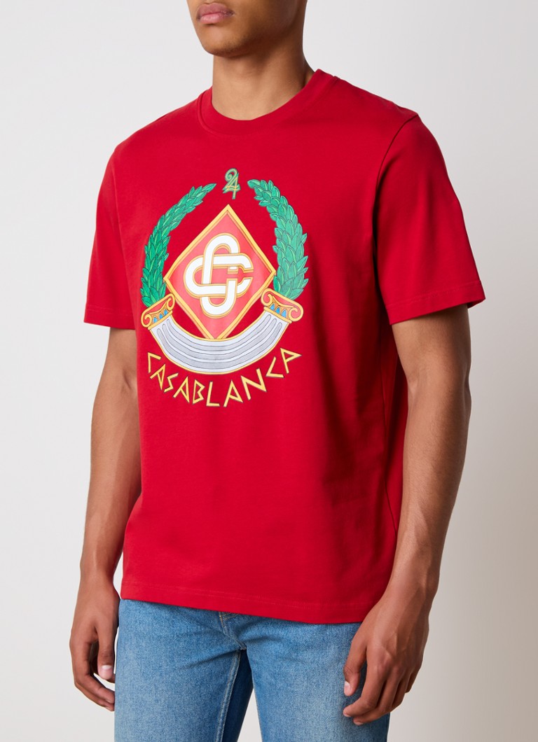 Koszulka Casablanca z organicznej bawełny z nadrukowanym logo