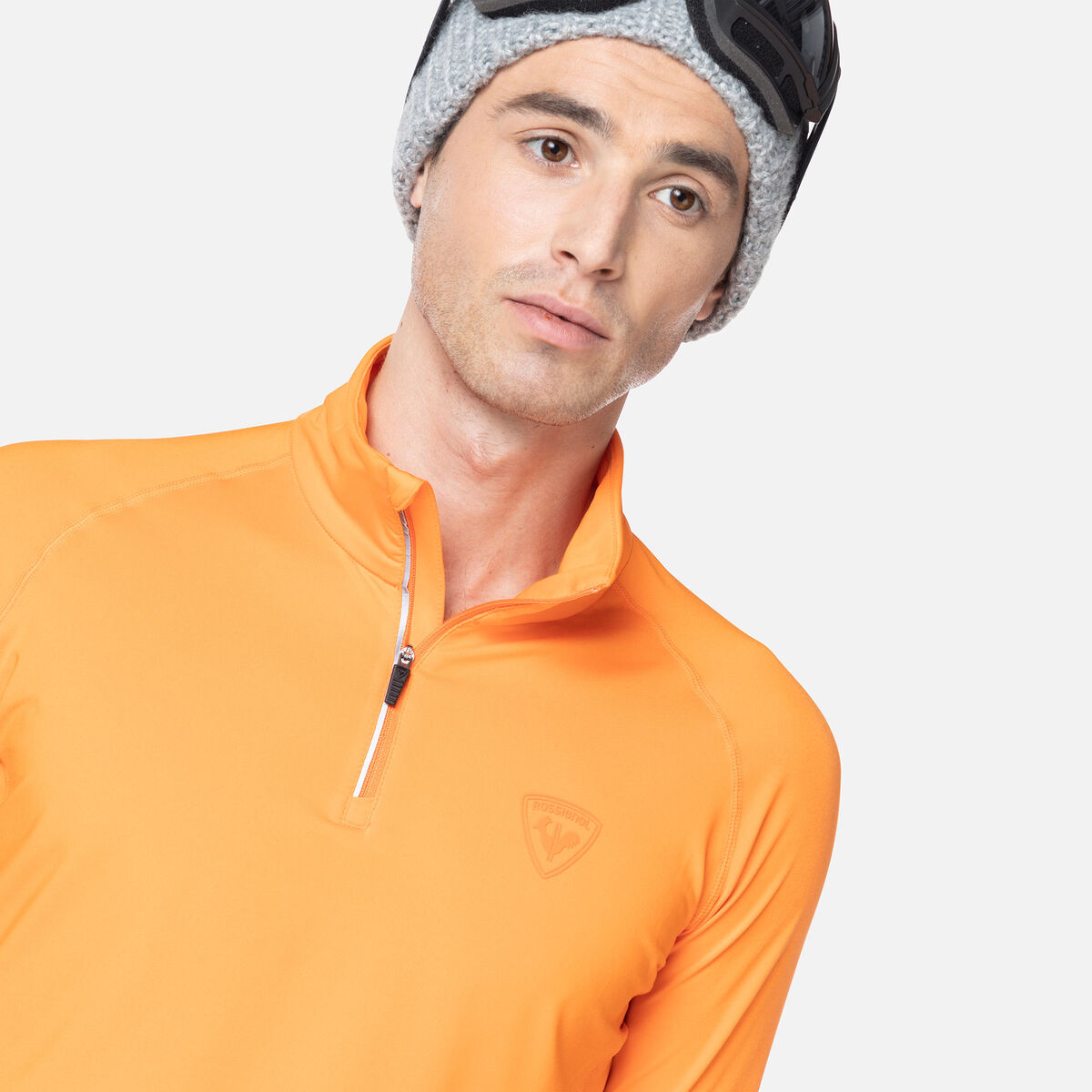 Herren-Baselayer-Oberteil mit halbem Reißverschluss
