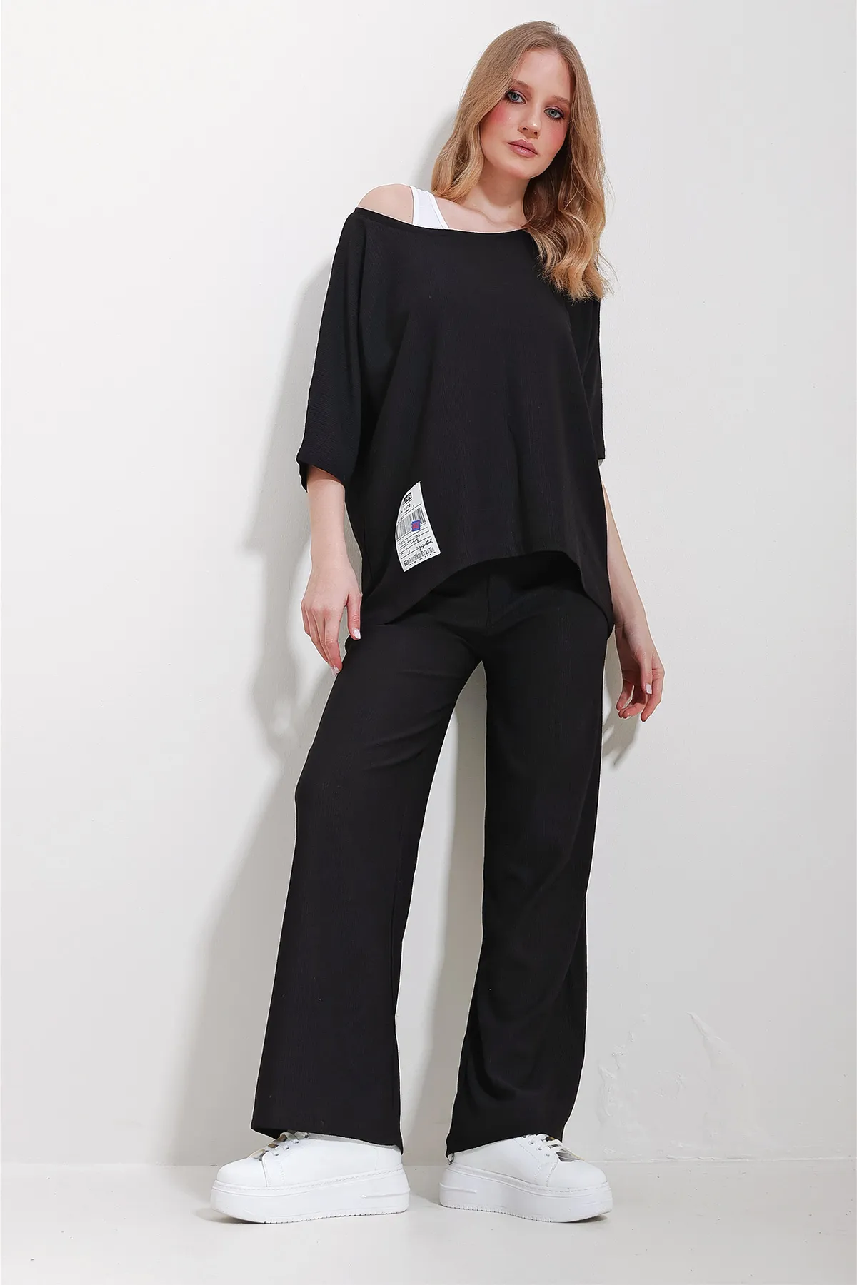 Trend Alaçatı Stili  Zweiteiler - Schwarz - Regular Fit