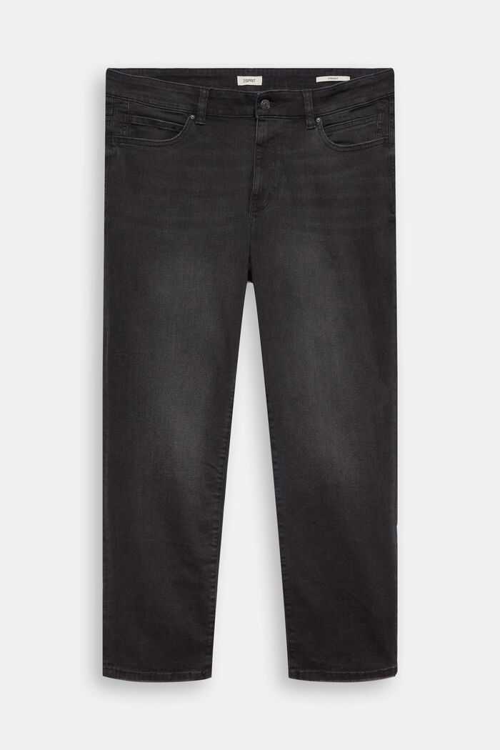 Jeans mit geradem Bein und mittlerer Bundhöhe