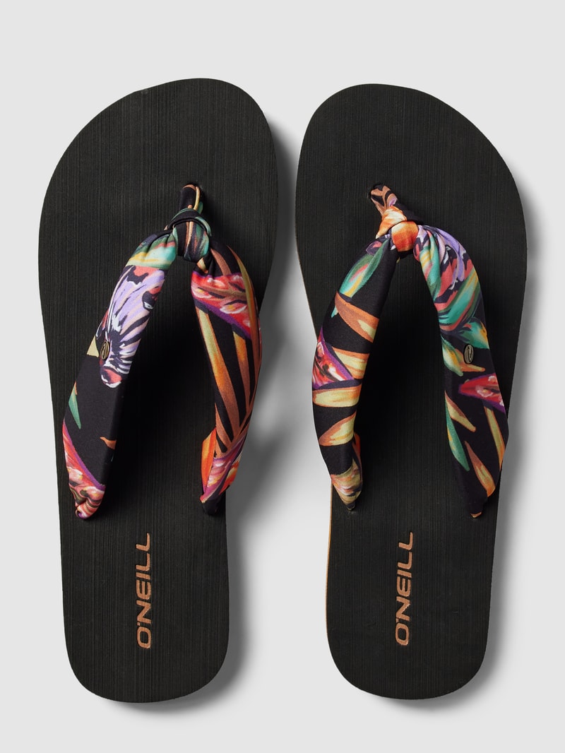 Zehentrenner mit Label-Detail Modell 'DITSY SUN BLOOM™' in schwarz