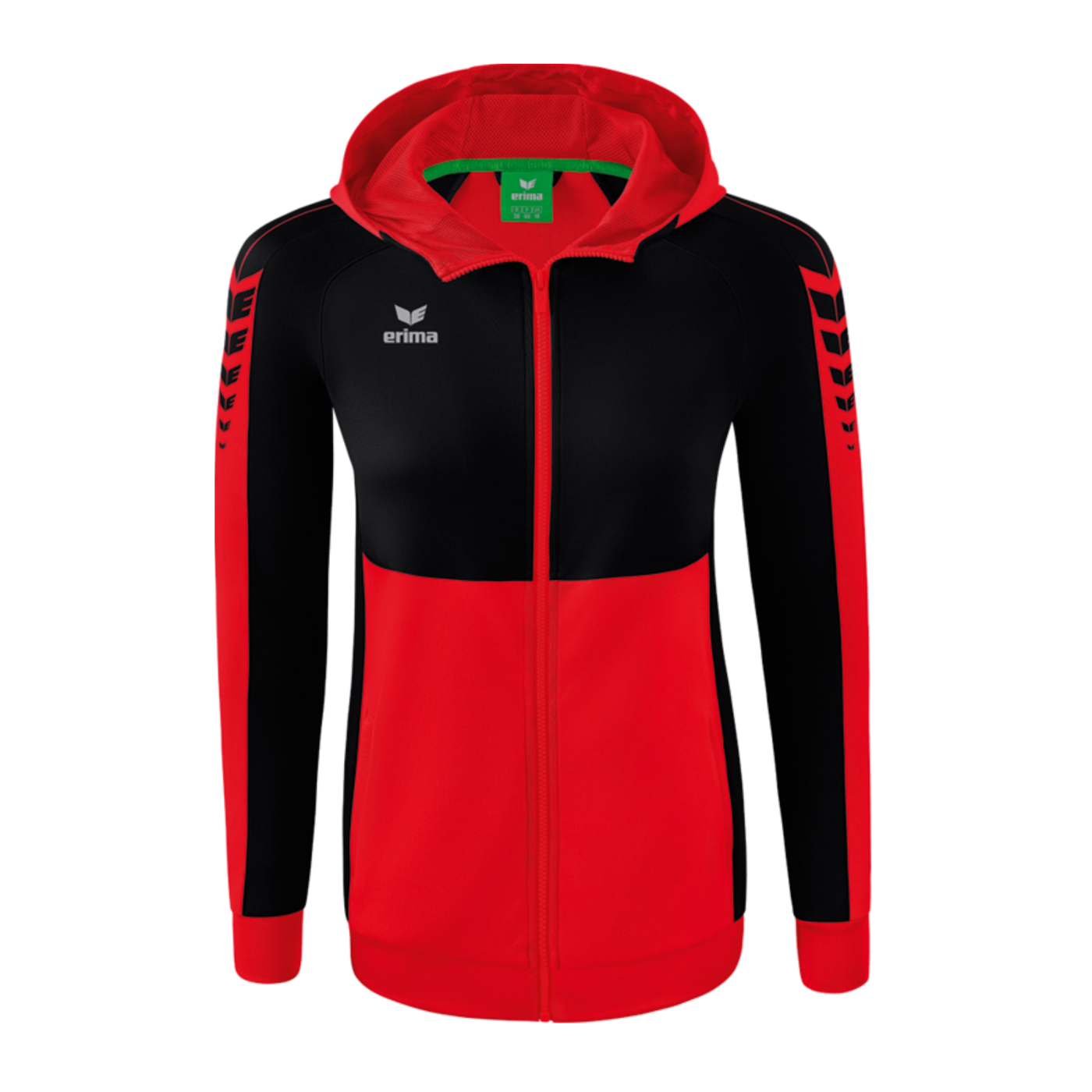 Erima Six Wings Kapuzenjacke Damen Rot Schwarz