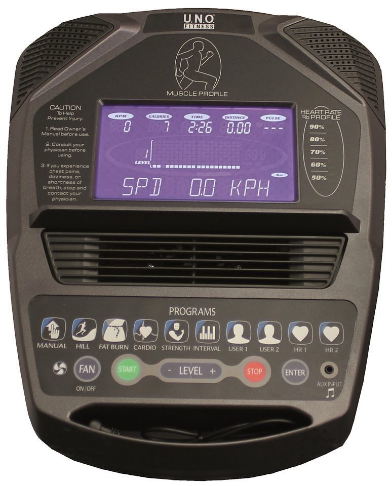 U.N.O. FITNESS Ellipsentrainer-Ergometer XE 5.0