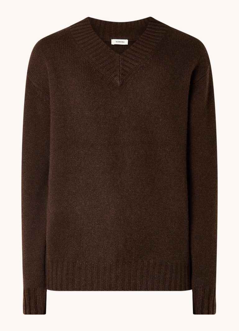 Sandro Fine knitted sweater in wool blend