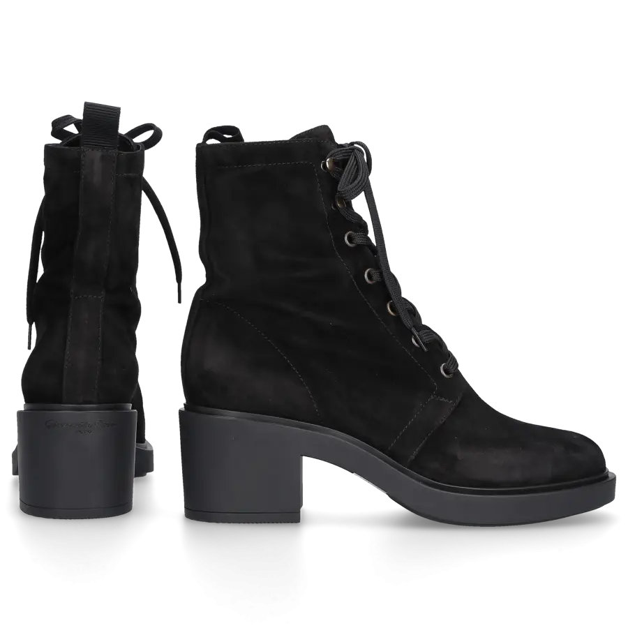 Gianvito Rossi - Stiefeletten FOSTER Veloursleder - schwarz