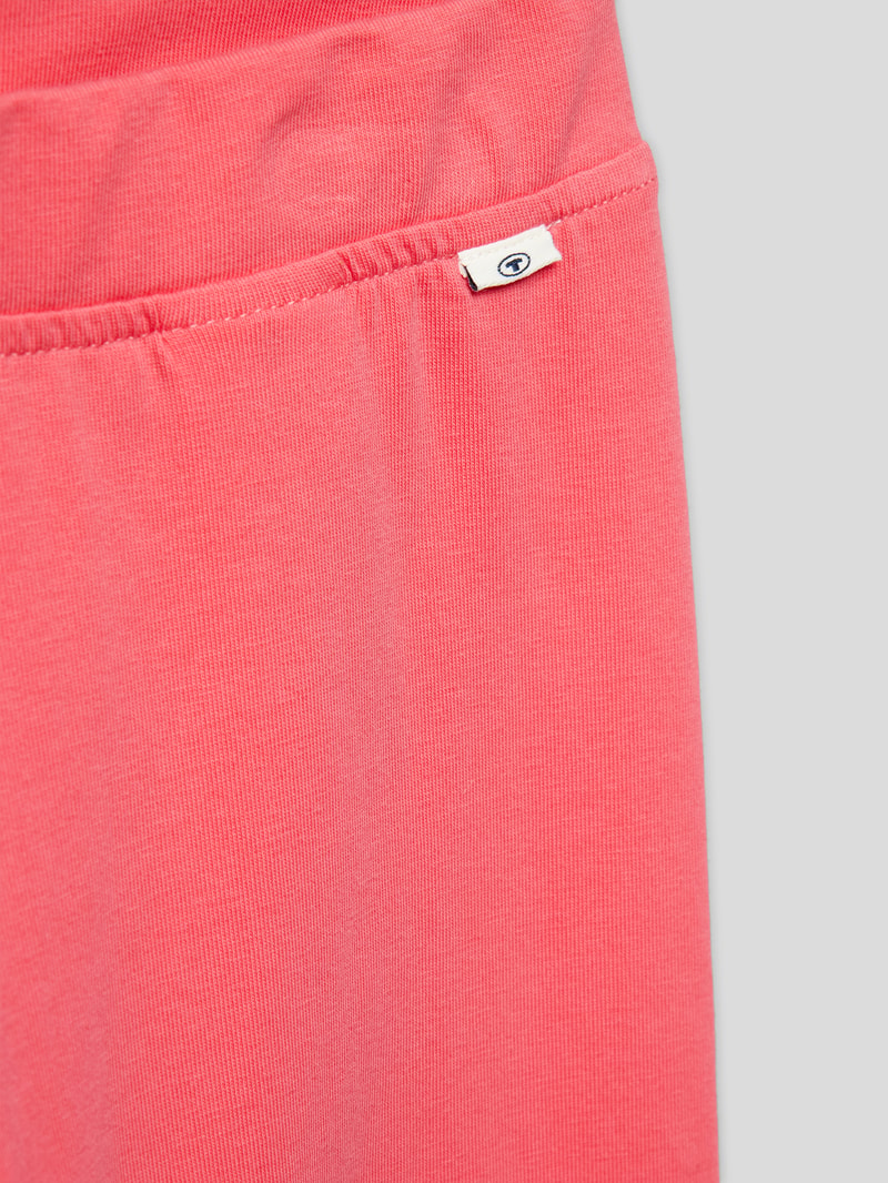 Stoffhose mit elastischem Bund in pink
