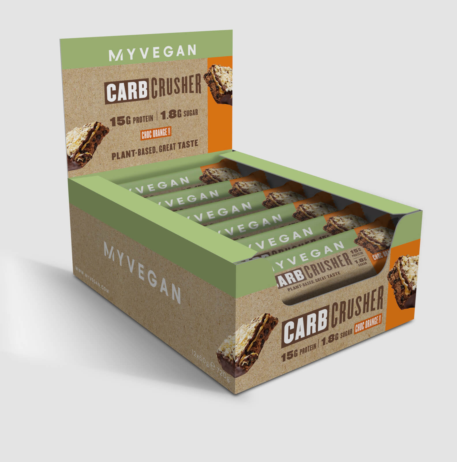 Vegan Carb Crusher, Chocolate Orange, 12 x 60g